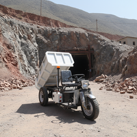 Triciclo Eléctrico para Operaciones de Minería Subterránea, Vagones Pequeños para Transporte de Mineral de 1500 kg para Minería en Perú