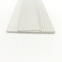 Bande de prix transparente en PVC à clipser, monobloc, pour étagères de présentation, profilé extrudé pour gondoles de vente au détail