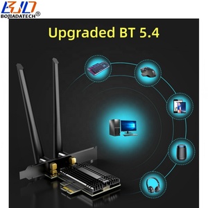 Usine en gros 2.4Ghz <span class=keywords><strong>5Ghz</strong></span> 6GHz 8774Mbps <span class=keywords><strong>WIFI</strong></span> 7 BT5.4 <span class=keywords><strong>PCI</strong></span>-E 1X PCIe <span class=keywords><strong>carte</strong></span> réseau sans fil 2 antennes BE200 WIFI7 MU-MIMO - Product Image 3