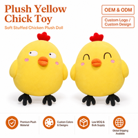 Ensemble de coussins en peluche poussin, deux faces, yeux jaunes grands et souriants, poupée en peluche, OEM ODM, vente en gros personnalisée en vrac