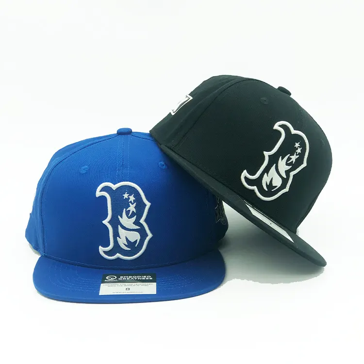 Yeni stil 3D nakış Gorras spor kapaklar Snap geri beyzbol şapkası özel Logo ile donatılmış Caps düz ağız