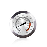 Thermomètre à cadran haute température avec sonde, thermomètre mécanique à cadran bimétallique avec sonde en métal durable