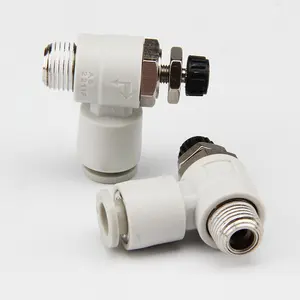 Smc Type Pneumatic Throttle Flow Control One Touch Elbow Air Hose Fittings