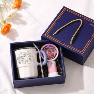 Private Label Corporate Gift Set with <b>Mug</b> Fan and Home Textile, Employee Appreciation Gift Box Supplier - Product Image 2