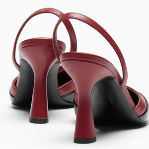 Sandales à talons hauts pour femme, grande taille 45, à bride arrière, bout rond, patchwork, style slingback, multicolores - Product Image 4