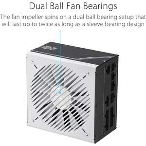 Alimentation électrique Prime 750W Gold certifiée 80 Plus, entièrement modulaire, compatible ATX 3.0, blanche - Product Image 3