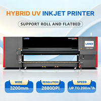 Imprimante UV hybride LANQI 3200 mm, qualité supérieure, modèle phare de qualité industrielle, livraison directe d'usine, garantie de qualité, haute vitesse