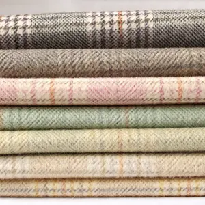 In Stock Fast Delivery Textile Manufacture Classical Glen Plaids Soft Preppy Style Wool Polyester Blended Fabric