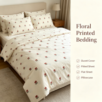 Parure de lit en polyester personnalisable, douce et respirante, avec housse de couette, drap-housse et taies d'oreiller, pour la maison et l'hôtellerie, vente en gros
