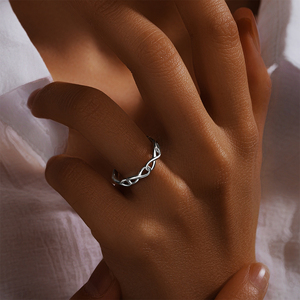 Anillos de Amor Eterno CANNER, Nuevo Diseño, Plata de Ley 925, Número 8, Amor Infinito, Anillo Personalizado para Hombre y Mujer - Product Image 5