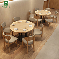 Nouvelle arrivée chaise en bois massif en cuir PU Restaurant Booth canapé pour cafés cafés hôtel table à manger en bois pour restaurants