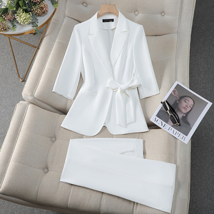 <span class=keywords><strong>Tuta</strong></span> da <span class=keywords><strong>donna</strong></span> di alta qualità con cintura sottile <span class=keywords><strong>rosa</strong></span> per la primavera e l'estate nuova <span class=keywords><strong>tuta</strong></span> da abbigliamento professionale - Product Image 6