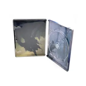 Custom small rectangle shape metal cd dvd tin box storage case