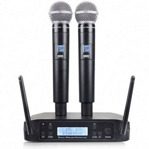 Système de microphone sans fil professionnel UHF double canal avec micro-casque et micro à main longue portée pour KTV, diffusion en direct et enregistrement - Product Image 3