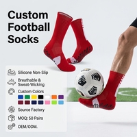Fabricant OEM/ODM de chaussettes de football antidérapantes en tricot, personnalisées pour les athlètes professionnels, les enfants et les matchs, chaussettes de football avec grip