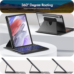 ทัชแพด<span class=keywords><strong>7</strong></span>สีเคสคีย์บอร์ดเรืองแสงเคสสำหรับ <span class=keywords><strong>Samsung</strong></span> <span class=keywords><strong>Galaxy</strong></span> <span class=keywords><strong>Tab</strong></span> S10 Lite/S10FE/S9/S9FE เคสขาตั้งแบบหมุนได้พร้อมคีย์บอร์ด - Product Image 4
