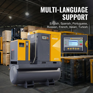 Compresor de Aire de Tornillo Súper Silencioso de 7.5 kW, 10 HP, 4 en 1, 13 Bares, 80 Galones, Monofásico, Refrigerado por Aire, Secador de Tanque Estacionario - Product Image 6
