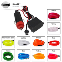 LKT hot sell 1m ~ 5m Car Wire Led Strip Atmosphere Light For Diy Flexible Auto Interior Lamp Party Decoration Lights Neon Strips
