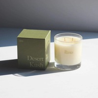 Boîte en carton personnalisée en forme de lune avec fenêtre PET pour bougies parfumées, emballage sur mesure pour bougies en verre