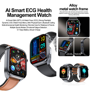 Tùy Chỉnh ECG Sức Khỏe Đồng Hồ Với Nhiệt Độ Cơ Thể Theo Dõi Và SOS Cuộc Gọi Khẩn Cấp Đa Chế Độ Thể Thao Cho Nam Giới Android Smartwatch - Product Image 2