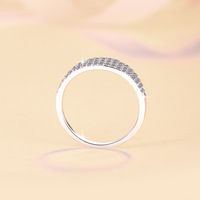 Anillo de Plata de Ley 925 con Moissanita, Estilo Minimalista de Lujo, Venta al Por Mayor, Joyería Fina de Moda para Chicas