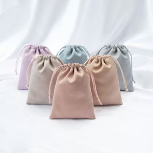 Manufacturer Custom Logo Eco-friendly Lightweight Travelling Portable <b>Velvet</b> Jewelry Gift Pouch Packaging Storage Bag Drawstring - Product Image 6