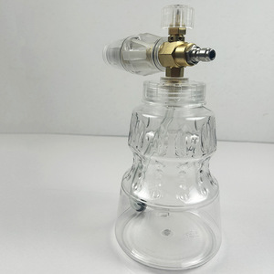 Pistola pulverizadora de alta presión, pulverizador de espuma con boquilla grande transparente de cobre, pulverizador de espuma tipo copo de nieve para lavado de coches y desengrasado - Product Image 1