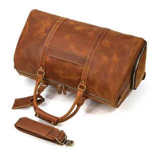 Hot Selling High Quality Genuine Leather Duffle <b>Bag</b> <b>Men</b> Leather Travel <b>Duffel</b> <b>Bag</b> for Sale - Product Image 4
