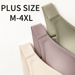 Sujetador sin costuras de talla grande 4XL para mujer, ropa interior moldeadora con realce de pecho y cuello <span class=keywords><strong>en</strong></span> V - Product Image 6