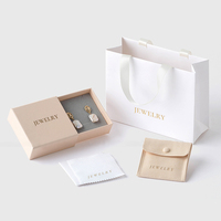 Benutzer definierte Großhandel Schmuck Papier Pappe Ring Schmuck Schublade Boxen Tasche mit Logo gedruckt Halskette Verpackung Schmucks cha tulle