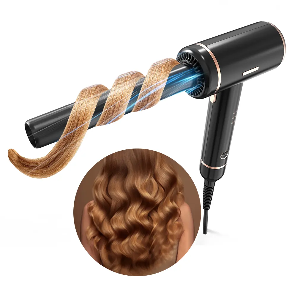 Lescolton Automatic Hair Curler Cold Air large Rotating Wave Curling Iron for Home Use