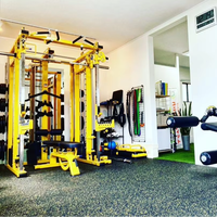 Équipement de gymnastique de haute qualité Entraîneur commercial Cage d'alimentation Câble Crossover 4 en 1 Multi Functional Squat Rack 3d Smith Machine