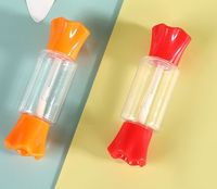 Tube de brillant à lèvres transparent en plastique, inspiré des bonbons, pour la vente en gros, emballage cosmétique portable et mignon pour brillant à lèvres