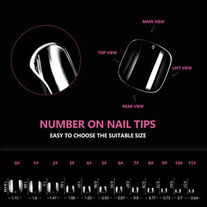 JIEYU CE PMMA/ABS Faux <span class=keywords><strong>ongles</strong></span> <span class=keywords><strong>courts</strong></span> transparents à couverture complète pour les écoles de <span class=keywords><strong>nail</strong></span> <span class=keywords><strong>art</strong></span> - Product Image 5