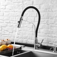 Robinet de cuisine à levier unique en acier inoxydable 304 de haute qualité, flexible, pour évier de cuisine