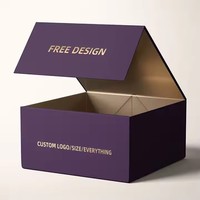 Boîtes cadeaux magnétiques personnalisées en feuille d'or, emballage écologique réutilisable avec couvercle rabattable pour vêtements, chaussures, chaussettes, fourrures