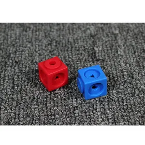 Alta calidad diy juguete educativo de aprendizaje mathlink juguete 100 piezas Cubo de plástico para niños