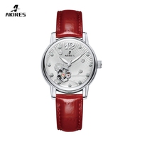 Belle montre de poignet unique étanche à logo personnalisé pour femmes à mouvement automatique