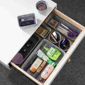 Office Supplies Felt <strong>Drawer</strong> <strong>Organizers</strong> Tray Storage Bins 8 Pack for Jewelry Watch Necklace