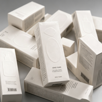 Boîte en carton personnalisée avec logo, emballage pliable, carton d'affichage gris anthracite, gaufrage pour cosmétiques