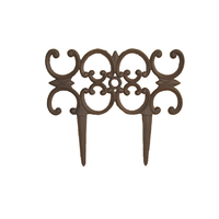 Estacas de borde de jardín de Metal antiguo, cama de flores decorativa, valla de borde de ardilla de hierro fundido para césped de Patio