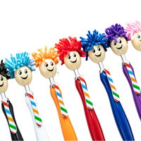 Stylo bille créatif personnalisé avec logo, en plastique, motif poupée, pointe 1,0 mm, en PVC, fournitures scolaires et de bureau, cadeau pour enfants, cadeau promotionnel, encre noire