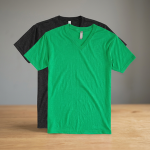 เสื้อยืดคอวีผู้ชายผ้าคอตตอนเจอร์ซีย์ทรงปกติพิมพ์ลายซิลค์สกรีนระบายอากาศได้ดีสำหรับฤดูร้อน - Product Image 2