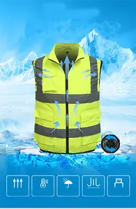 Satış en iyi su aktif evaporatif soğutma taktik yelek, gece işçisi yansıtıcı yelek erkek takım elbise daha fazla Safity olsun