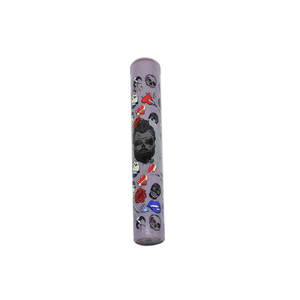 Tube en plastique à motif Crâne et Rose d'Halloween avec impression sérigraphiée 120mm pour emballage de herbes et de tabac - Product Image 1