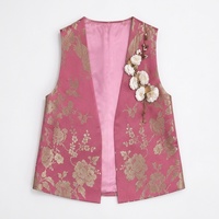 Chemise en soie traditionnelle chinoise pour femmes, broderie française à la main, chemisier à boutons, tenue de soirée, vente en gros