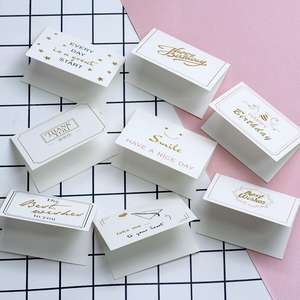 Enfants manuscrite Creative 'Thank' Message bricolage petit carton Gratitude <span class=keywords><strong>mots</strong></span> carte <span class=keywords><strong>de</strong></span> voeux d'<span class=keywords><strong>anniversaire</strong></span> personnalisée du personnel - Product Image 3