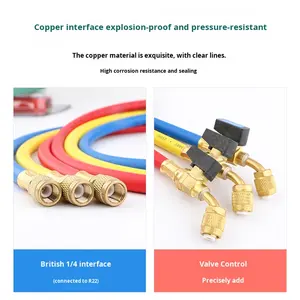 Valvola a Sfera con Tubo di Carica Refrigerante in Rame Hongsen HS-336-BV per Condizionatori Auto e Frigoriferi - Product Image 4