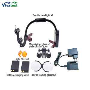 Loupe Binokular Gigi Elektrik 3.5x 2.5x dengan Lampu Kepala Nirkabel Bersertifikasi CE Desain Ergonomis Kelas Bedah untuk Prosedur Gigi - Product Image 1