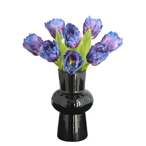 סיטונאי אמיתי מגע צבעונים PU פרחים מלאכותיים צבעונים פרחים לסידור חתונה אביב בית קישוט חדר אוכל